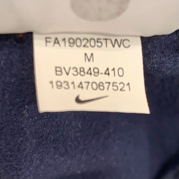 Nike Hoodie Kid Medium (8-20) Blue/White Dri-FIT Therma Full Zip Training Boys - Picture 8 of 8
